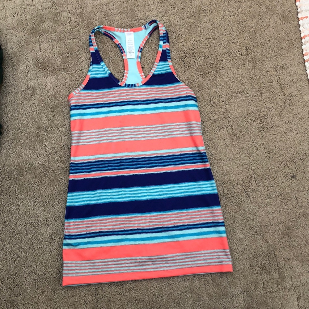 stripped athletic tank top